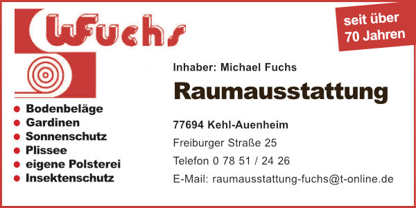 Raumausstattung Fuchs, Kehl - Auenheim